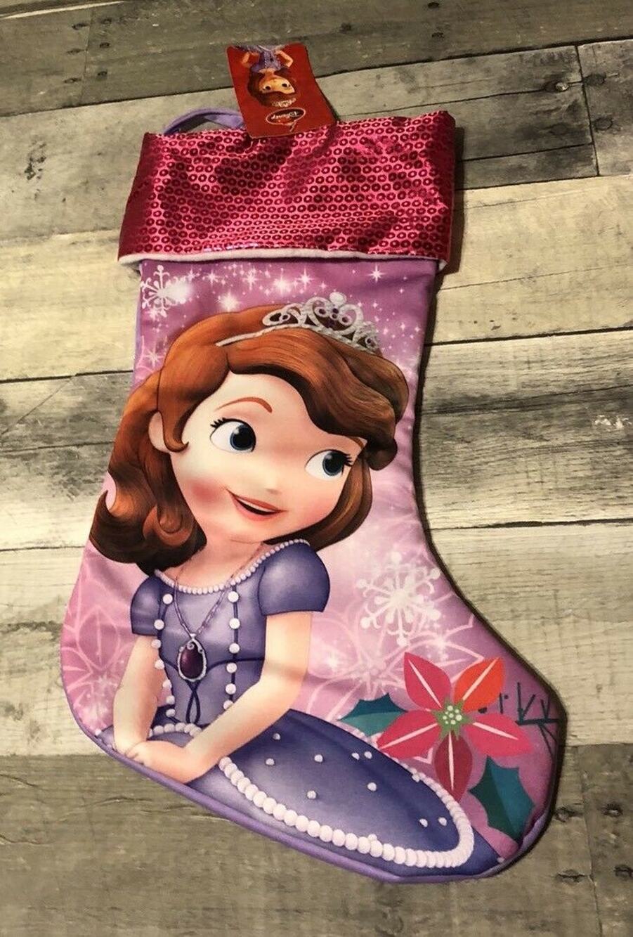 Disney Sofia Princess Jersey stocking with sequin on Cuff NEW